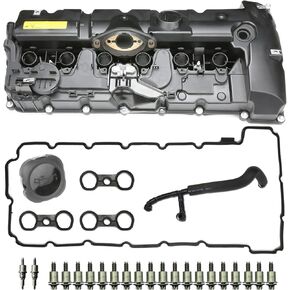 MITZONE N52 N51 Upgrade Performance All Aluminum Valve Cover Kit Compatible with BMW E82 128i, E9X 323i 328i, E60 528i, E70 X5 3.0si, E83 X3, E85 Z4, E89 Z4, F10 528i