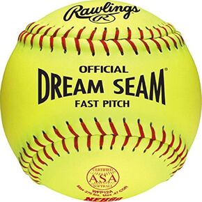 Rawlings | Official DREAM SEAM Fastpitch Softballs | 11" USA/ASA | Synthetic Cover C11RYSA | 12 Count