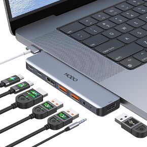 USB C Docking Station Laptop Docking Station Dual Monitor for Dell HP Lenovo Surface Docking Station Dual HDMI Monitors USB C Dongle with 2 HDMI,VGA,10G USB A/C Port,100W PD,USB C Hub for Laptop