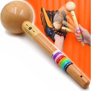 Updated Baseball Glove Mallet，Wooden Softball Glove Mallet with Non-skid Silicone Handle for Better Grip, Break-in Shaping Hammer, Quick Create a Ball Shaped Pocket