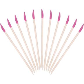 HARFINGTON 60pcs Sanding Sticks 150 Grit Match Sanding Sticks for Fine Detailing Sanding Tools Plastic Models Assorted Metal Wood Buffing, Rose red