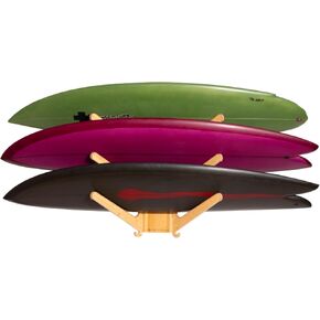 Sun Rack, 3 & 4-Boards Surfboard Wall Mount Display, Surf Rack for Surfboards, Longboards, Snowboards, Skis, Kiteboards, Skimboards, Wakeboards, Glide-down Drawer