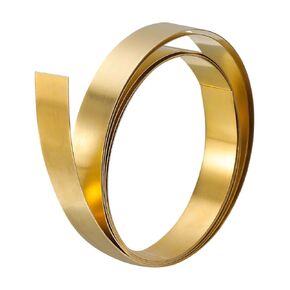 uxcell Brass Sheet Roll, 1Pcs 40" x 0.4" x 0.008" H62 Metal Foil Plate for Crafts, Electrical Repairs, Industry