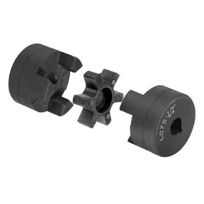 uxcell 1/2" to 3/8" L075 Flexible 3-Piece L-Jaw Coupling Coupler Set & Buna-N NBR Rubber Spider for Log Splitter Hybrid Equipment