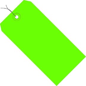Tape Logic TLG11043D Shipping Tags, Pre-Wired, 13 Point, 4 1/4" x 2 1/8", Green (Pack of 1000)