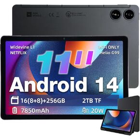 AGM PAD P2 Active Rugged Android 14 Tablet with Case, Waterproof/Drop-Proof, Widevine L1 Certification, 11" 90Hz FHD 480 NITS Display, MTK G99, 8000mAh, 16(8+8) + 256GB[TF 2TB], GPS, Compass, OTG