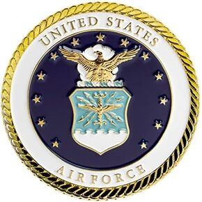 US Air Force Auto Medallion – 2 Inches UASF Metal Logo for Car - US Air Force Gifts for Veterans| Disabled USMC Vet Owned Small Business