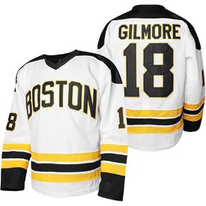 Mens 18 Happy Gilmore Sanders Stitched Movie Hockey Jersey White Small - 5X-Large