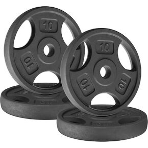 ألواح وزن من الحديد الزهر بمقبض مقاس 1 بوصة من Yes4All للدمبل - ألواح وزن قياسية in Kuwait