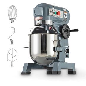 Powerful 15Qt Commercial Food Mixer - 600W, 3 Speeds, Stainless Steel Bowl, Dough Hooks, Whisk Beater - Perfect for Restaurants, Bakeries, and Commercial Kitchens - Durable with Safety Guard