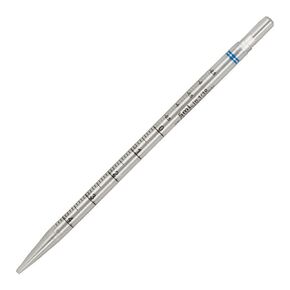 Globe Scientific 1884 Polystyrene Serological Pipette, Short, Sterile, Orange Striped, Individually Wrapped, 10ml Capacity, 230mm Length, Pack of 200