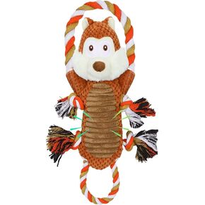 Rope-Infused Squeaky Dog Toys for Large Dogs, Interactive Tug of War Puppy Toy, Cute Pet Toys Large Plush Dog Chew Toys for Small, Medium and Big Dogs