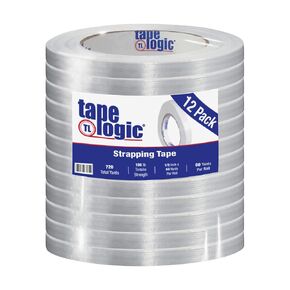 Tape Logic TLT913140012PK Clear 1400 Strapping Tape, 1/2" x 60 yd. (Pack of 12)