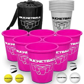 BucketBall | Team Color Edition | 12 Color Options | The Original Giant Pong Game | Great for Camping, Beach, Yard, Lawn, Outdoor, Family, Adult, Tailgate, Events and more