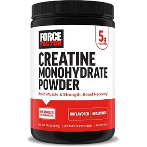 FORCE FACTOR Creatine Gummies, Creatine Monohydrate for Muscle Gain, More Strength, and Faster Recovery, Clinically Proven Creatine 5g Dose, Mixed Berry, 30 Servings
