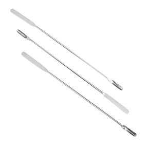 Nickel/SS Lab Spatulas with 0.5" Spoon x 1.25" Flat Ends, Hayman Style; 3/Pk