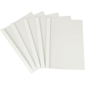 RAYSON TBC2346-100W-US Thermal Binding Covers, Letter Size White Binding Cover, 1/16in, 1/8in, 3/16in, 1/4in Multi-Size Pack of 100