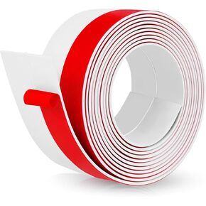 Weather Stripping Door Draft Stopper Flexible Self Adhesive Silicone Door Seal Strip for Glass Doors Windows and Shower Glass Gaps, 2 Inch Wide X 10 Feet Long, Clear