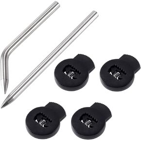 2pcs Baseball Glove Lacing Needle with 4pcs Glove Locks for Quick Repair Baseball Softball Gloves, Baseball Glove Repair Lacing Kit