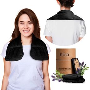 Kozi Weighted Decollete wrap microwavable| Herbal Aromatherapy Heated Neck Pillow | Heat Pack for Neck & Shoulder| Microwave Heating pad| Back Pain,Stiff Neck & Cramps Muscles Pain| Amethyst