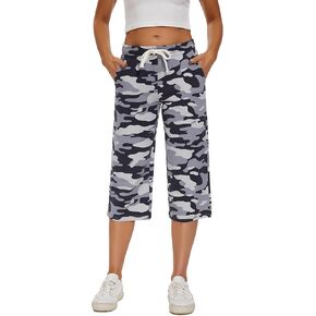 SPECIALMAGIC Women Capri Pants Yoga Cotton Wide Leg Pajama Pants Sports Leisure
