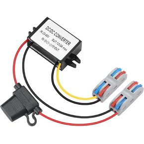 DC/DC Converter Buck 17-60V to 12V,DC/DC Voltage Converter 17V/24V/36V/60V to 12V5A 60W MAX Power Transformer for Automotive, LED Lights, Trucks, Instruments, etc.