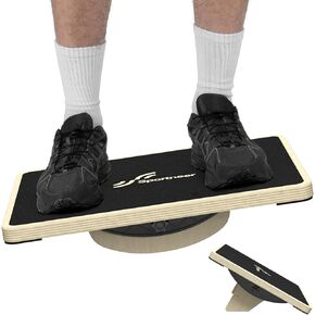 Balance Board for Adults- Sportneer Adjustable 2-in-1 Slant Board Wobble Board Training Stretching Physical Therapy Standing Desk, 25 or 30-degree Incline Board Calf Stretch Board, Anti-slip 400lbs