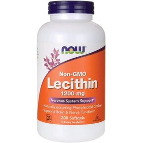 Now Foods Non-GMO Lecithin 1,200 mg 200 Sgels