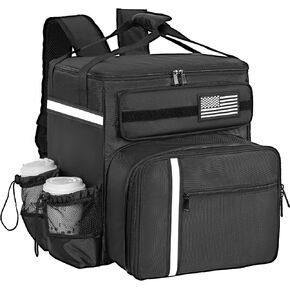 Food Delivery Backpack, Insulated Delivery Bags Extra Large Hot/Cold Pizza Bags For Delivery Bike with Reflective Strip for Uber Eat,Camping & Beach