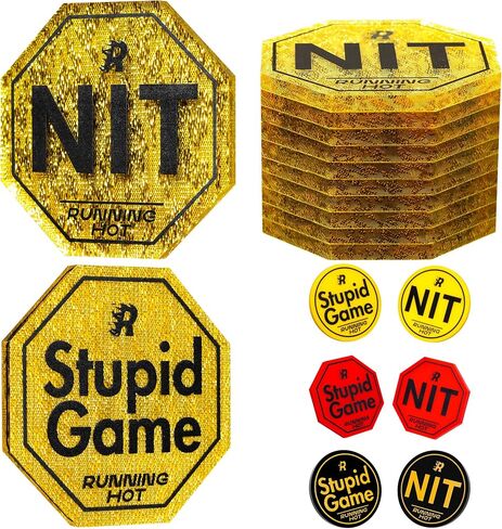 RUNNING HOT Nit Button Set for Texas Hold'em & Omaha Poker (Pack of 10) - Professional Chips for The Stand-Up Game - Enhance Your Play in Saudi Arabia