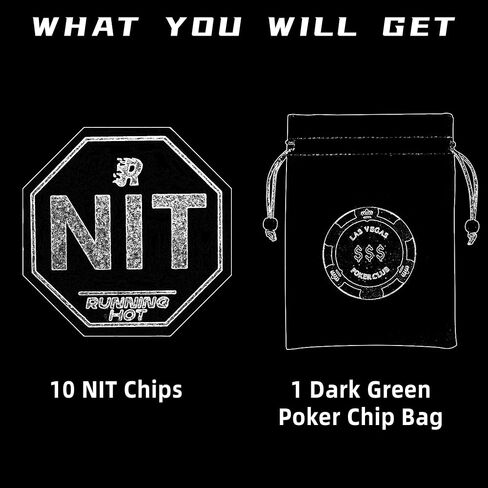 RUNNING HOT Nit Button Set for Texas Hold'em & Omaha Poker (Pack of 10) - Professional Chips for The Stand-Up Game - Enhance Your Play in Saudi Arabia