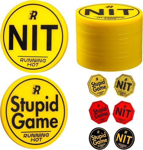 RUNNING HOT Nit Button Set for Texas Hold'em & Omaha Poker (Pack of 10) - Professional Chips for The Stand-Up Game - Enhance Your Play in Saudi Arabia