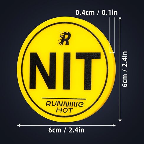 RUNNING HOT Nit Button Set for Texas Hold'em & Omaha Poker (Pack of 10) - Professional Chips for The Stand-Up Game - Enhance Your Play in Saudi Arabia