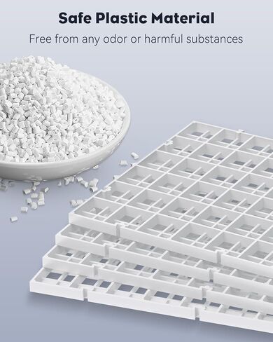 Pawfly 4 Pack Aquarium Fish Tank Divider, Plastic Aquarium Grid Divider, Egg Crate Divider Tray Grid Fish Tank Bottom Isolation Separator for Aquarium Fish and Plants, Black in Kuwait