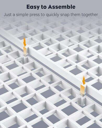 Pawfly 4 Pack Aquarium Fish Tank Divider, Plastic Aquarium Grid Divider, Egg Crate Divider Tray Grid Fish Tank Bottom Isolation Separator for Aquarium Fish and Plants, Black in Kuwait