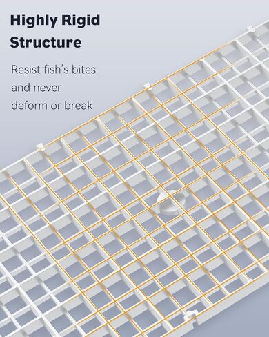 Pawfly 4 Pack Aquarium Fish Tank Divider, Plastic Aquarium Grid Divider, Egg Crate Divider Tray Grid Fish Tank Bottom Isolation Separator for Aquarium Fish and Plants, Black in Kuwait