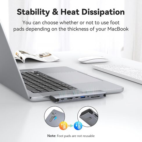 محطة إرساء USB C محطة إرساء كمبيوتر محمول شاشة مزدوجة لمحطة إرساء سطح Dell HP Lenovo محطة إرساء سطحية مزدوجة شاشات HDMI USB C Dongle مع 2 HDMI، VGA، منفذ USB A/C 10G، 100W PD، محور USB C لأجهزة الكمبيوتر المحمول in Kuwait