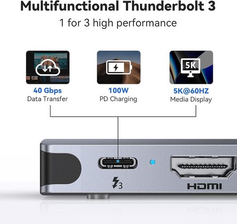 محطة إرساء USB C محطة إرساء كمبيوتر محمول شاشة مزدوجة لمحطة إرساء سطح Dell HP Lenovo محطة إرساء سطحية مزدوجة شاشات HDMI USB C Dongle مع 2 HDMI، VGA، منفذ USB A/C 10G، 100W PD، محور USB C لأجهزة الكمبيوتر المحمول in Kuwait