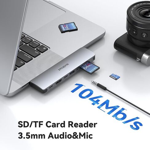 محطة إرساء USB C محطة إرساء كمبيوتر محمول شاشة مزدوجة لمحطة إرساء سطح Dell HP Lenovo محطة إرساء سطحية مزدوجة شاشات HDMI USB C Dongle مع 2 HDMI، VGA، منفذ USB A/C 10G، 100W PD، محور USB C لأجهزة الكمبيوتر المحمول in Kuwait
