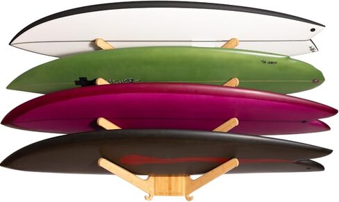 Sun Rack, 3 & 4-Boards Surfboard Wall Mount Display, Surf Rack for Surfboards, Longboards, Snowboards, Skis, Kiteboards, Skimboards, Wakeboards, Glide-down Drawer in Saudi Arabia