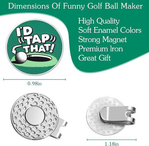 Magnetic Golf Ball Markers for Hat, Funny Enamel Golf Ball Marker with Magnetic Hat Clip for Golf Hats Bags Gloves Accessories in Saudi Arabia