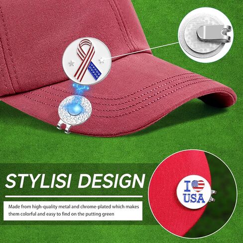 Magnetic Golf Ball Markers for Hat, Funny Enamel Golf Ball Marker with Magnetic Hat Clip for Golf Hats Bags Gloves Accessories in Saudi Arabia