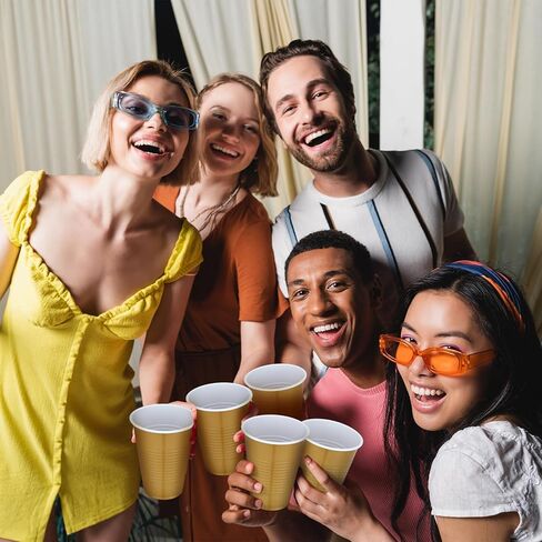 Party Beverage Game Set Includes 3 Sizes Large Goal Posts 22 Party Cups and 10 Balls Throwing Game for Indoor Outdoor House Wizard Theme Parties Beach Wedding Birthdays, Golden in Saudi Arabia
