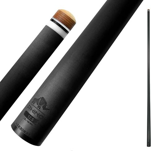 RHINO - 30" / 3/8-14 Carbon Pool Cue Single Shaft, Tip, 12.4mm. Low Deflection Technology, Ultra-Smooth, pro Taper, Easy to Play in Saudi Arabia