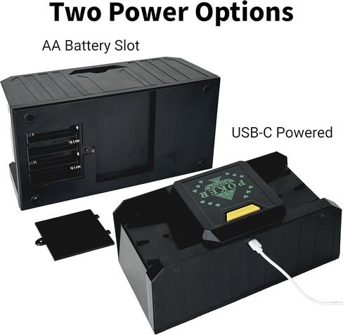 مشغل بطاقات تلقائي بلمسة واحدة، مشغل USB-C/يعمل بالبطارية لـ UNO، Phase10، Texas Hold'em، البوكر، ألعاب البطاقات المنزلية، Blackjack، Party Club in Saudi Arabia