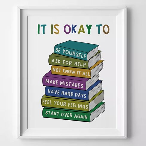 I Am Kind, I Am Brave, Affirmations Print For Kids, Boho Classroom Decor, Nursery Room Decor, Classroom Must Haves,Boys Girls Toddler Room Decor,No Framed (8x10 Inches) in Saudi Arabia