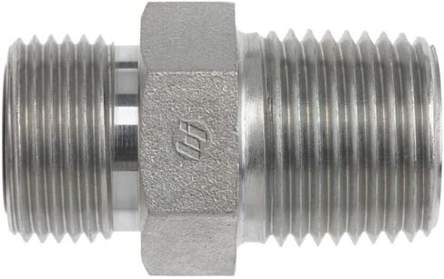 Brennan Industries FS2404-08-04 Steel Straight O-Ring Face Seal Fitting, 13/16"-16 NPT x 1/4"-18 NPT Thread, 1/2" Male Face Seal x 1/2" Male NPTF in Saudi Arabia