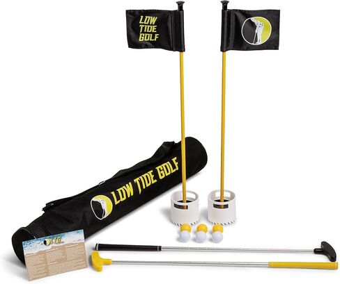 Set - America's Best Outdoor Beach Putting Game - Mini Golf on The Beach - Durable, Convenient, and Weatherproof - 2 Putters, 2 LTG Regulation Cups, Flags, Travel Bag, 6 Golf Balls in Saudi Arabia