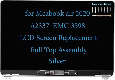 استبدال شاشة Daplinno مقاس 13 بوصة لجهاز MacBook Air M1 2020 A2337 EMC 3598 MGN93 MGND3 MGN73 MGNA3 MGNE3 شاشة LCD كاملة طقم تجميع علوي كامل (رمادي فضائي) in Saudi Arabia