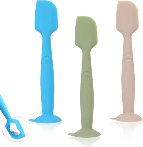 Baby Diaper Cream Spatula Applicator 3 Pack Butt Paste Spatula Soft Silicone,Diaper Rash Cream Applicator, Baby Essentials Must Haves Newborn Stuff (Red Green Grey) in Saudi Arabia